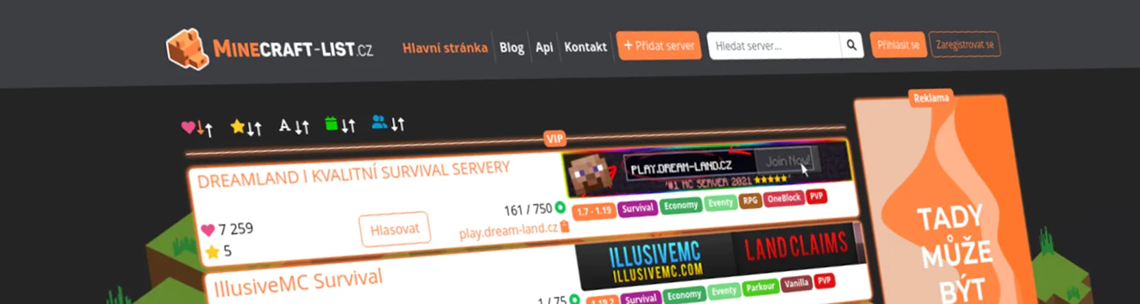 Minecraft-List background